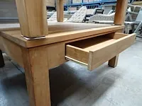 Diamond collection teak salontafel 100 x 100cm p8 blokpoten - afbeelding 2 van  5