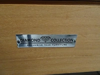 Diamond collection teak salontafel 100 x 100cm p8 blokpoten - afbeelding 5 van  5