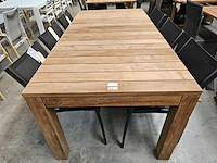 Diamond collection teak tuintafel ten 200 x 100cm brede latten - afbeelding 2 van  4