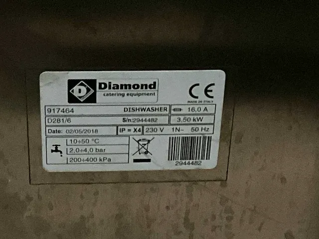 Diamond dishwasher glazenvaatwasmachine - afbeelding 3 van  3