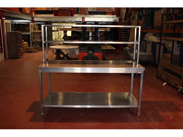 Diamond inox werktafel met opzetstuk - afbeelding 1 van  6