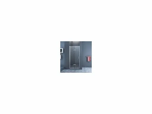 Diamond line - miami - douchedeur 90cm - chroom - vouwdeur - antikalk - helder glas - 8mm veiligheidsglas - afbeelding 1 van  6