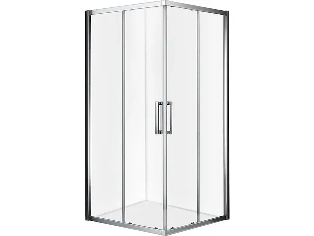 Diamond line - torino - douchecabine - 90x90 - vierkant - chroom - schuifdeur - hoekinstap - afbeelding 1 van  2