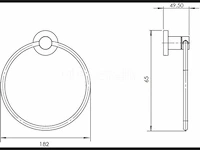 Diamond line rondo - handdoekring - hangend - goud - afbeelding 1 van  2