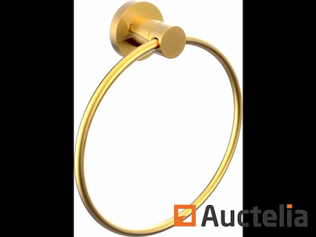 Diamond line rondo - handdoekring - hangend - goud - afbeelding 2 van  2