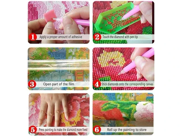 Diamond painting 3 stuks - afbeelding 4 van  4
