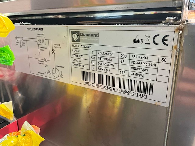 Diamond sx200/cc compacte lijn saladette - afbeelding 9 van  9