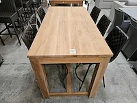 Diamond teak bartafel 160cm x 80cm x 90cm h p8 solid top 3cm - afbeelding 2 van  4