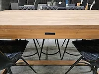 Diamond teak bartafel 160cm x 80cm x 90cm h p8 solid top 3cm - afbeelding 4 van  4