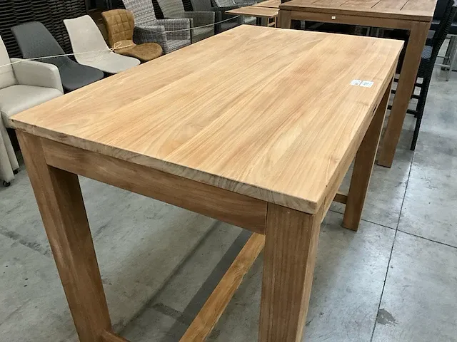 Diamond teak interieur bartafel 140cm x 80cm x 110cm h p8 - afbeelding 2 van  4