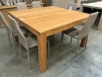 Diamond teak interieurtafel teak 140cm x 140cm x h78cm p10