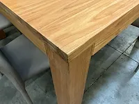 Diamond teak interieurtafel teak 140cm x 140cm x h78cm p10 - afbeelding 3 van  4
