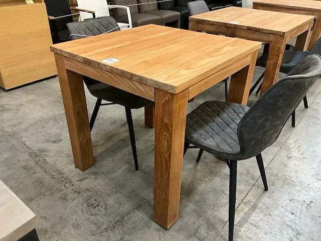 Diamond teak interieurtafel teak 80 x 80 x h78cm p8 - afbeelding 1 van  4