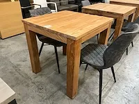 Diamond teak interieurtafel teak 80 x 80 x h78cm p8 - afbeelding 1 van  4