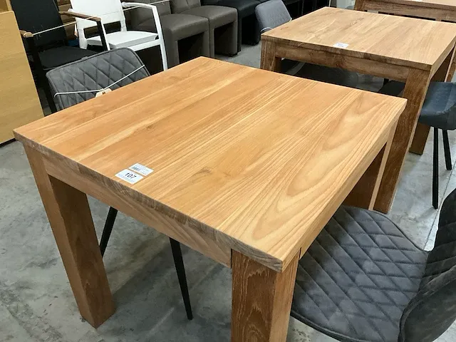 Diamond teak interieurtafel teak 80 x 80 x h78cm p8 - afbeelding 2 van  4