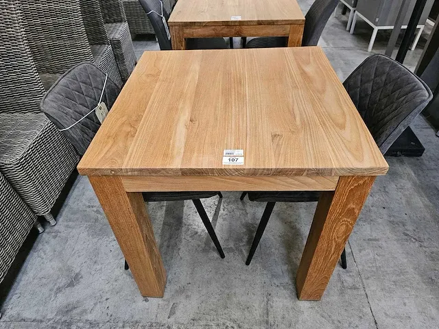 Diamond teak interieurtafel teak 80 x 80 x h78cm p8 - afbeelding 2 van  4