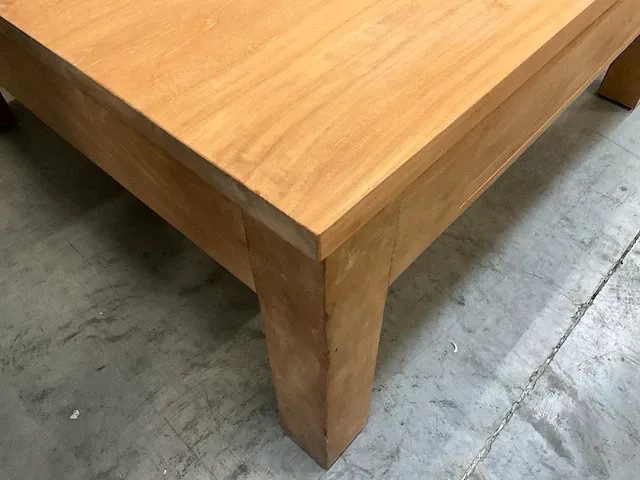 Diamond teak salontafel met greeploze lade 100 x 100 p8 - afbeelding 2 van  5
