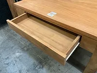 Diamond teak salontafel met greeploze lade 100 x 100 p8 - afbeelding 4 van  5