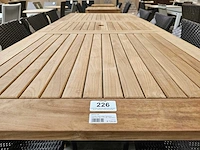 Diamond teak tuintafel uitschuifbaar 160-210cm latten 5cm - afbeelding 3 van  3