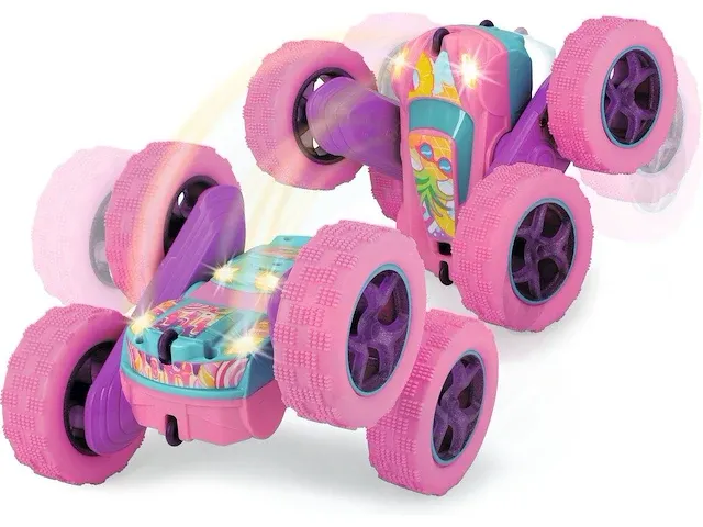 Dickie toys rc flippy roze bestuurbare auto - afbeelding 3 van  5