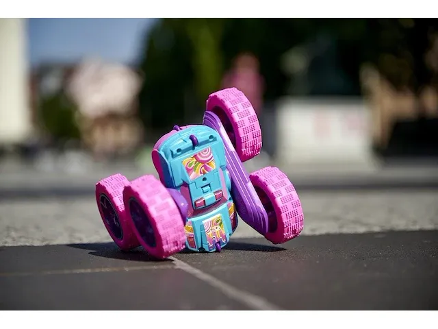 Dickie toys rc flippy roze bestuurbare auto - afbeelding 5 van  5