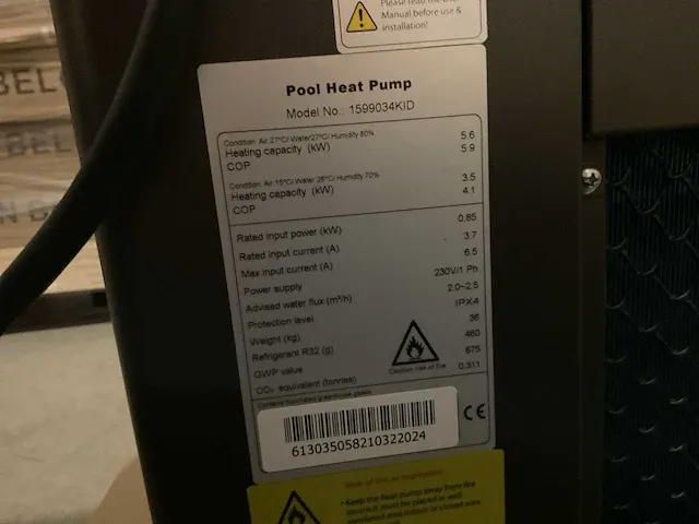 Didak pool aquamini ams06 zwembad warmtepomp 5,6 kw - afbeelding 4 van  6