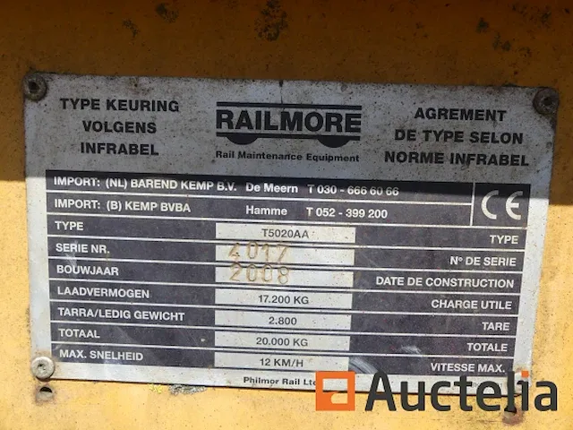 Dieplader met container voor rails philmor t5020aa - afbeelding 7 van  10