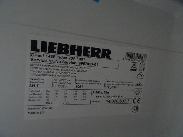 Diepvries liebherr - afbeelding 4 van  4