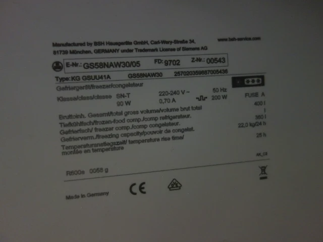 Diepvries siemens - afbeelding 3 van  3