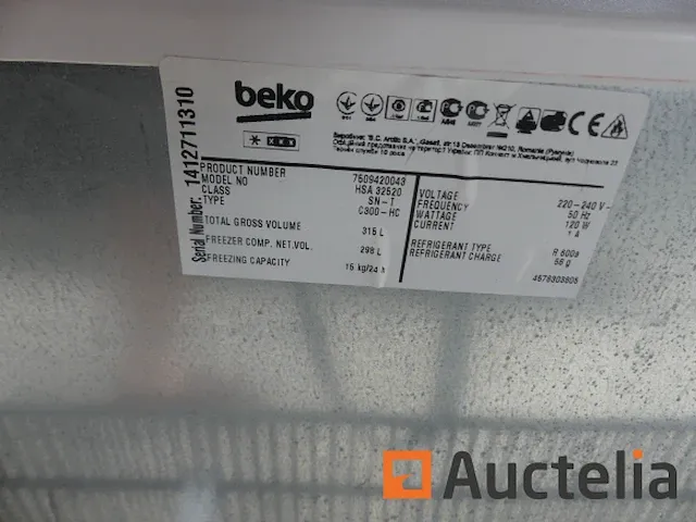 Diepvriezer bahut beko hsa32520 - afbeelding 5 van  7