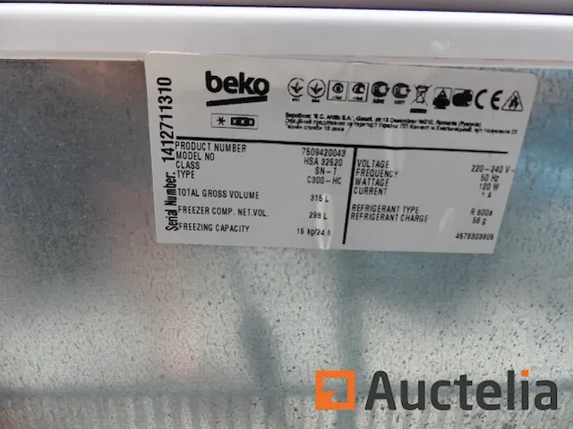 Diepvriezer bahut beko hsa32520 - afbeelding 7 van  7