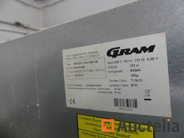 Diepvriezer gram baker f 930 cbh 5 b - afbeelding 4 van  7