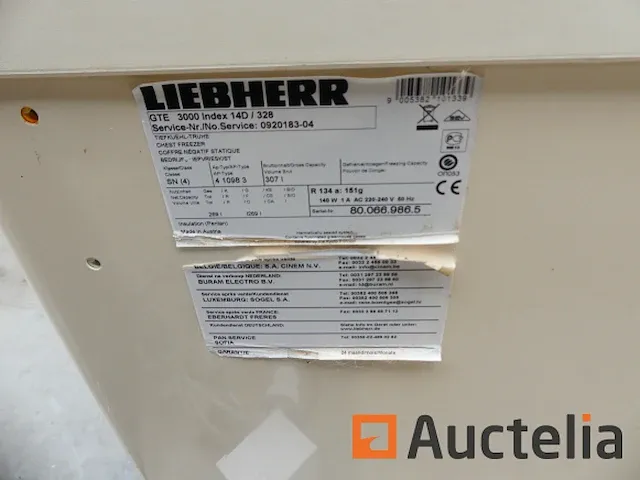 Diepvriezer liebherr gte 3000 index 14d/328 schuifdeksel - afbeelding 3 van  6