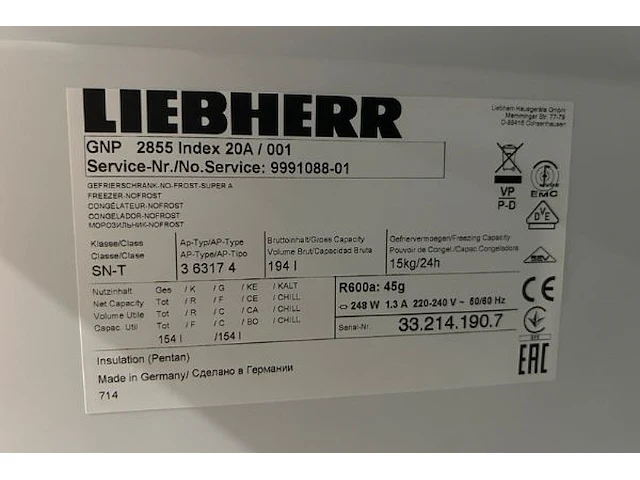 Diepvriezer liebherr - afbeelding 6 van  7
