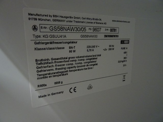 Diepvriezer siemens - afbeelding 3 van  4