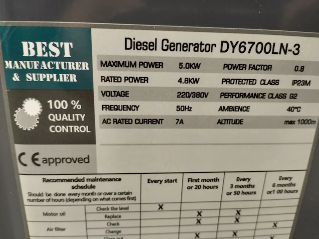 Diesel generator ultra toolz ut-dg5000w - afbeelding 17 van  17