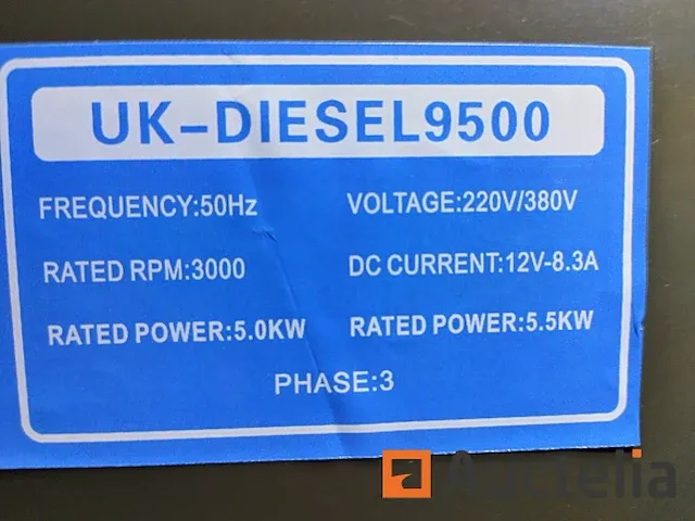 Diesel generator universal kraft geel - afbeelding 2 van  9