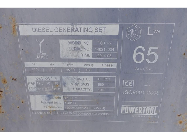 Diesel stroomgroep powertool - afbeelding 4 van  6