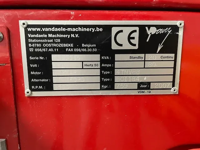 Diesel stroomgroep yanmar - afbeelding 3 van  5