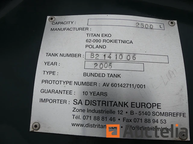 Diesel tank 2500l titan eko - afbeelding 1 van  7