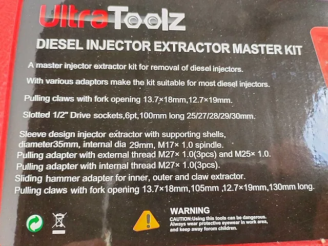 Diesel verstuiver slagtrekker inclusief adapters - afbeelding 5 van  5