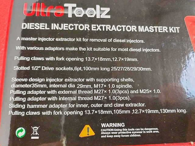 Diesel verstuiver slagtrekker inclusief adapters - afbeelding 5 van  5
