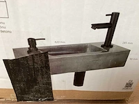 Differnz jax wastafel beton met zwart - afbeelding 5 van  5