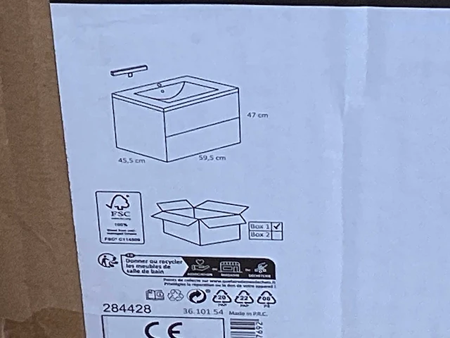 Differnz luka wastafel meubel eiken - afbeelding 3 van  5