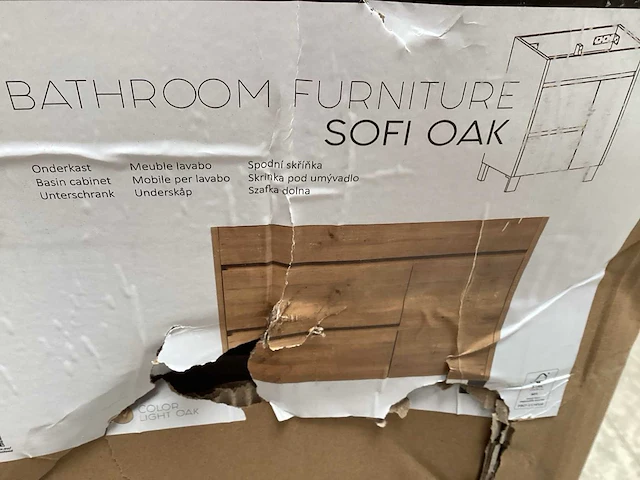 Differnz sofi oak wastafel meubel eiken - afbeelding 1 van  4