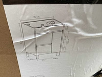 Differnz sofi oak wastafel meubel eiken - afbeelding 3 van  4
