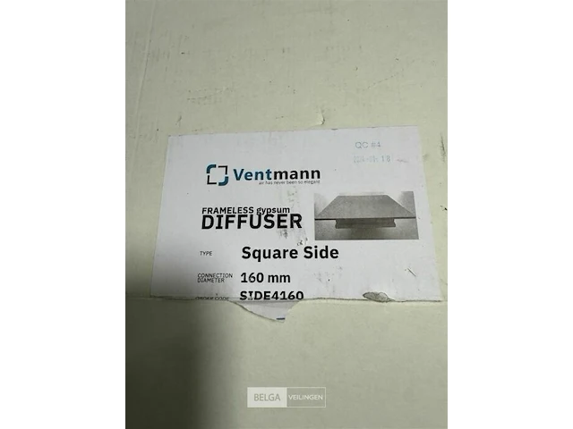 Diffuser square side frameless gypsum - afbeelding 2 van  3