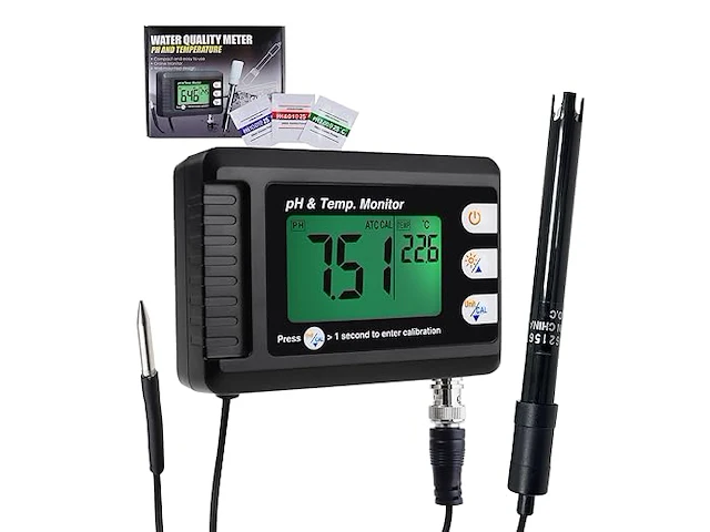 Digitale combo-ph-temperatuurmeter - afbeelding 1 van  5