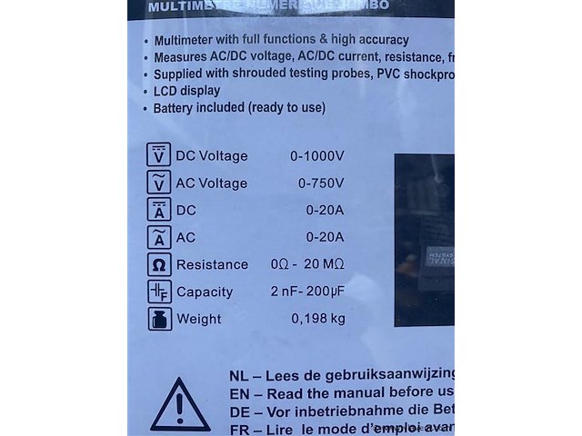 Digitale multimeter - afbeelding 3 van  3