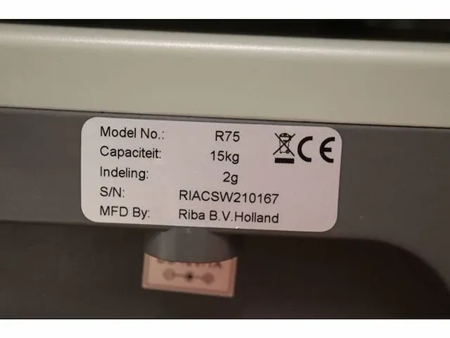 Digitale rvs weegschaal riba r75 - afbeelding 4 van  5
